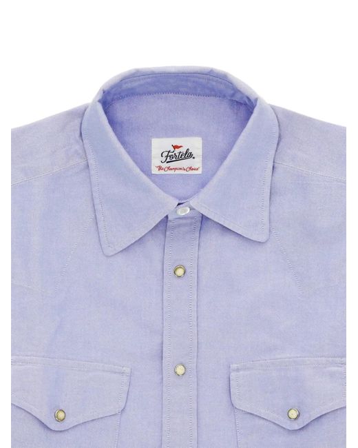Fortela Purple Tex Shirt for men