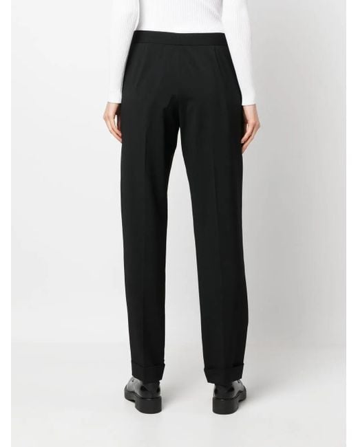 Ralph Lauren Black Seina Pleat-Detail Trousers