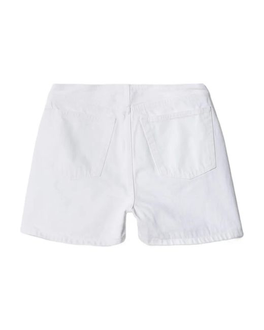 Re/done Blue The Boardwalk Lace-Up Denim Shorts