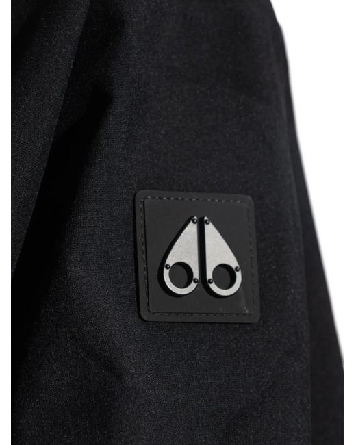Chaqueta con aplique del logo Moose Knuckles de color Blue