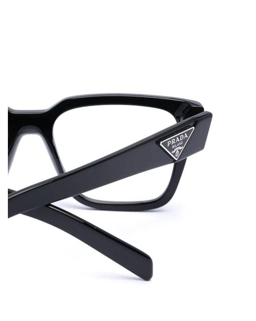 Prada Black Square Frame Glasses - Men's - Acetate