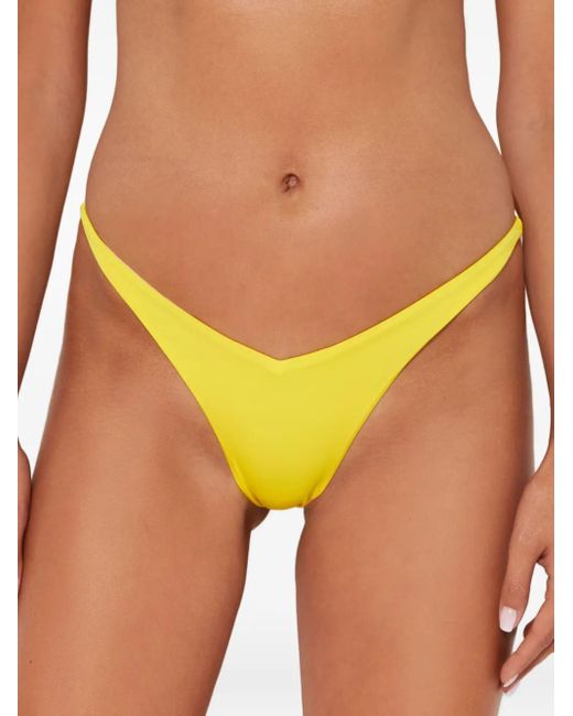 DSquared² Yellow Bas De Bikini À Logo Imprimé