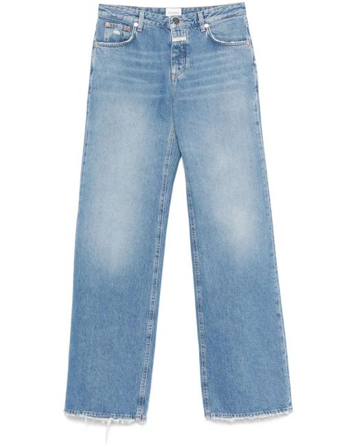 Closed Jeans Met Logopatch in het Blue