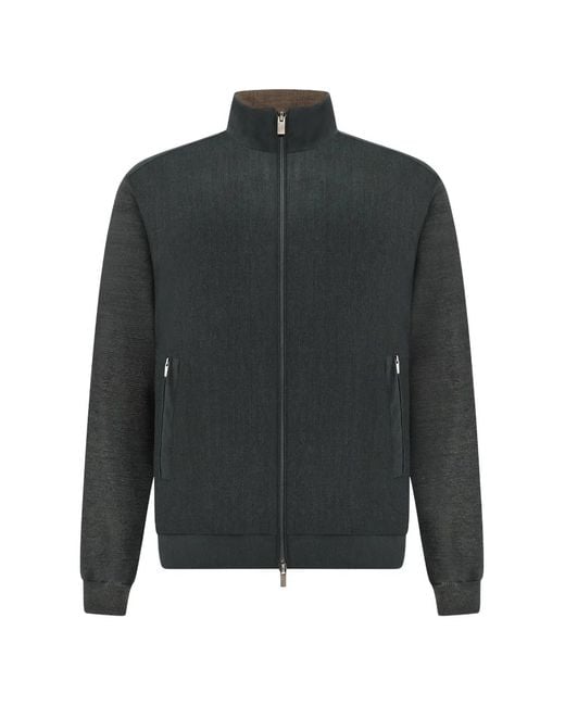 Paul & Shark Gray Zip-Up Wool Jacket for men