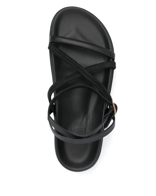 Ancient Greek Sandals Black Atheras