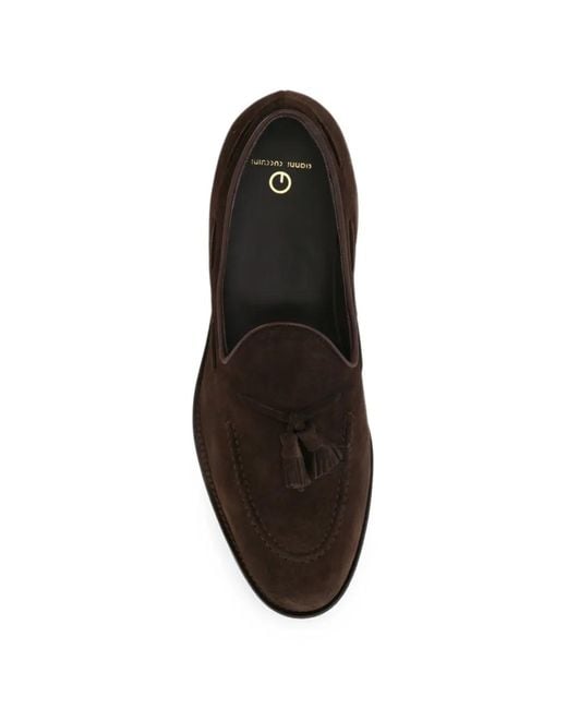Boemos White Tassel-Detail Suede Loafers for men