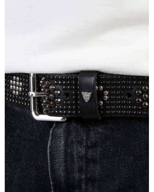 HTC Black Tory Studded Leather Belt