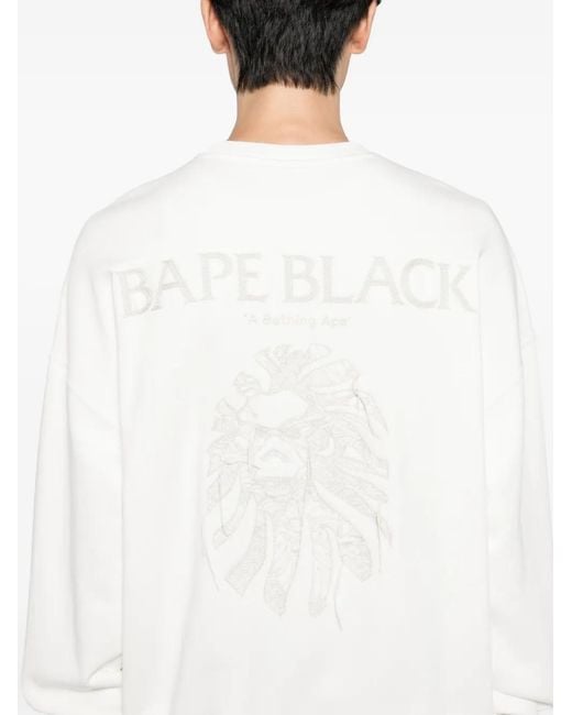 A Bathing Ape White Logo-Embroidered Sweatshirt for men