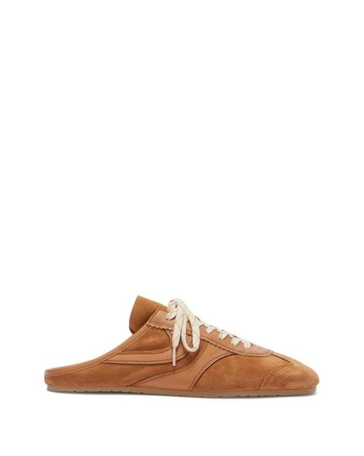 Dries Van Noten Brown Suede Sneaker Mules for men