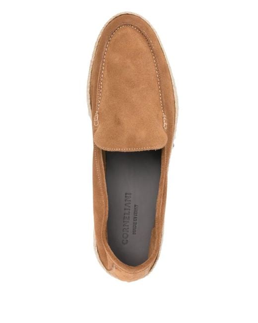 Corneliani Brown Suede Loafers for men