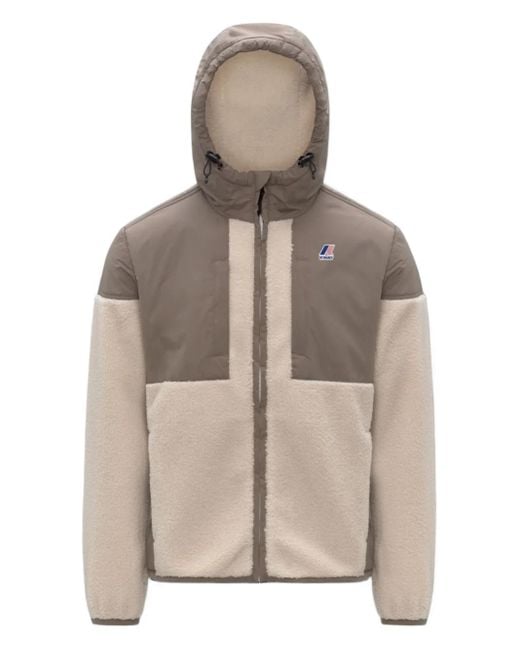 K-Way Natural Hooded Fleece Jacket for men