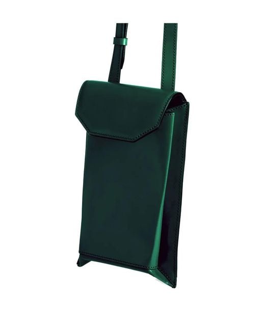 Merryl Tielman Green Joost Leather Cross Body Bag