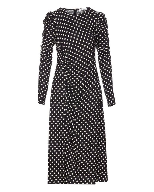 Vestido con motivo de lunares Mar De Margaritas de color Black