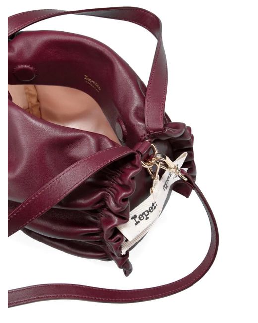 Bolso De Hombro Opéra Pequeño De Piel De Becerro Repetto de color Purple