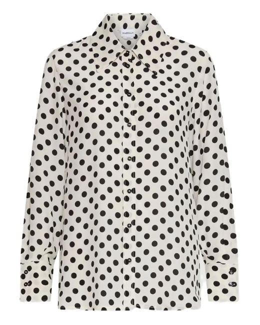 Marella Conio ポルカドット シャツ White
