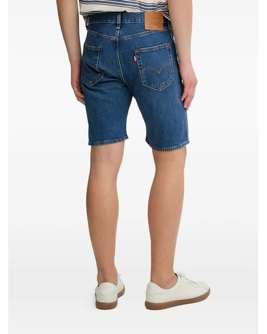Levi's Blue 501 Logo-Patch Shorts for men
