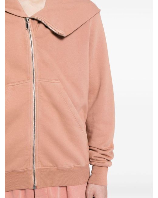 Rick Owens Mountain asymmetric hoodie in Pink für Herren