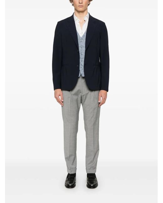 Eraldo Blue Peak-Lapels Blazer for men