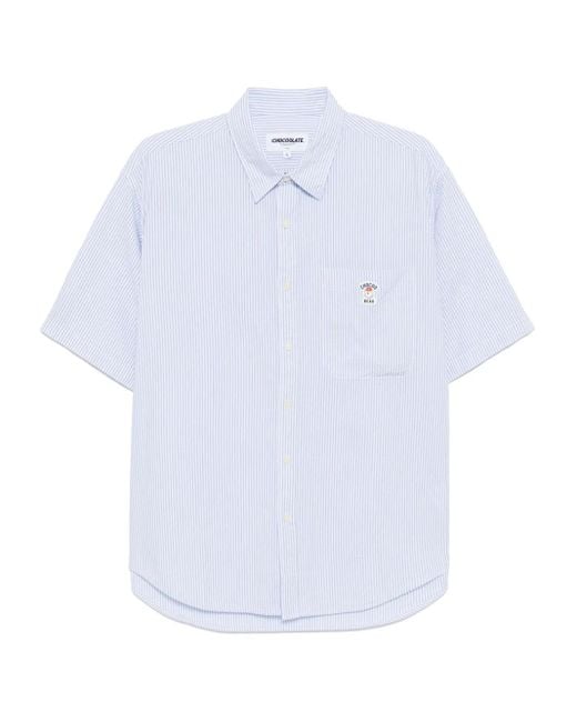 Chocoolate White Short-Sleeved Shirt for men