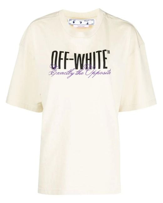 Off-White c/o Virgil Abloh White Logo-Print Short-Sleeve T-Shirt