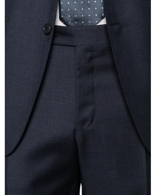 Canali Blue Checked Two-Button Suit for men