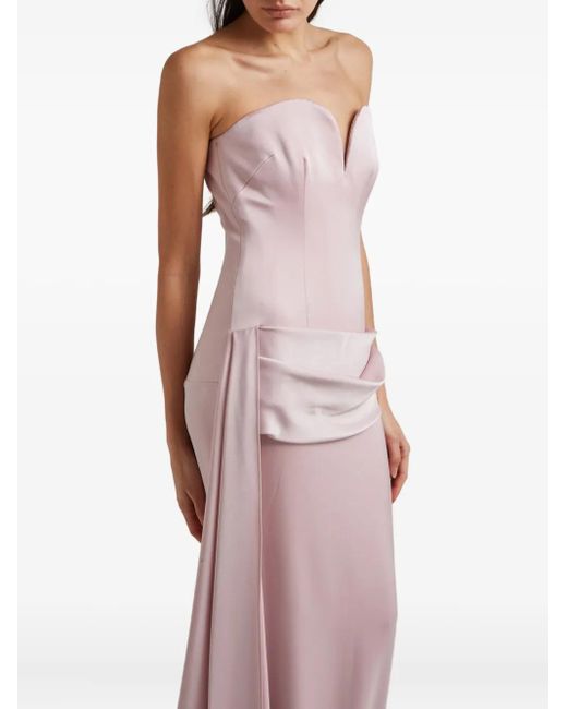 Alex Perry ストラップレス マキシドレス Pink