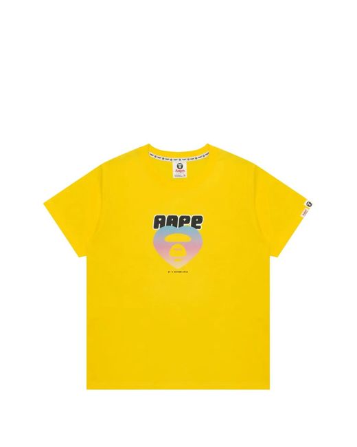 Aape By A Bathing Ape Yellow Heart-Graphic T-Shirt
