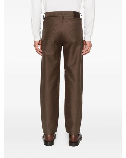 Brioni Brown Jean À Coupe Cinq Poches for men