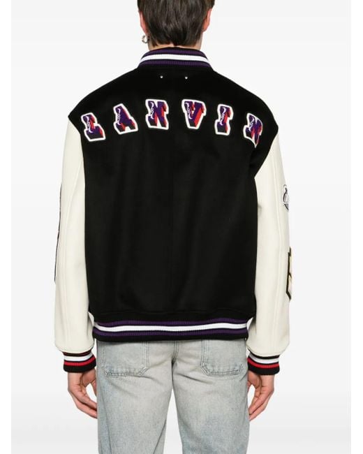 Veste Teddy À Patch Logo Lanvin pour homme en coloris Black