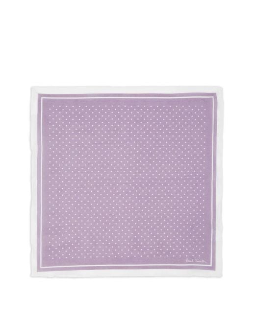 Paul Smith Purple Polka-Dot Pocket Square for men