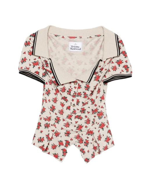 Vivienne Westwood White Monday Floral-Print Top