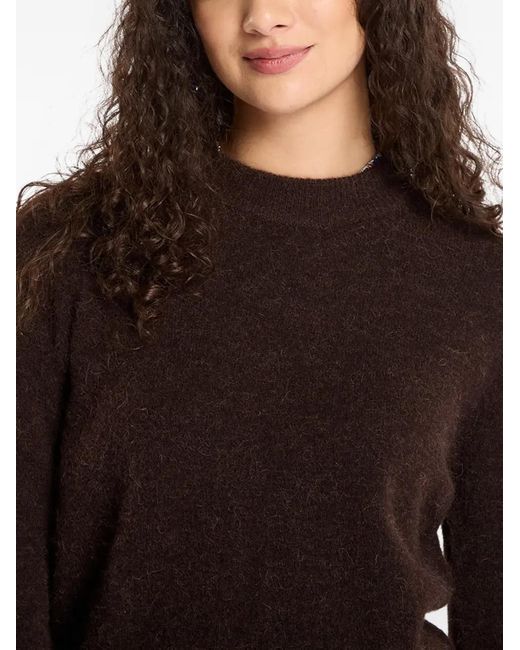 Samsøe & Samsøe Black Gebürsteter Strickpullover