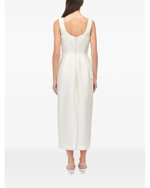 Jonathan Simkhai White Lilibeth Floral Jacquard Midi Dress