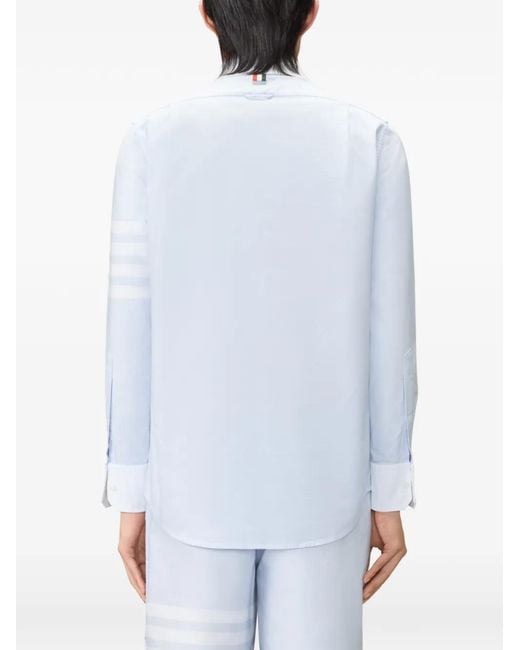 Thom Browne White Oxford 4-Bar Shirt for men