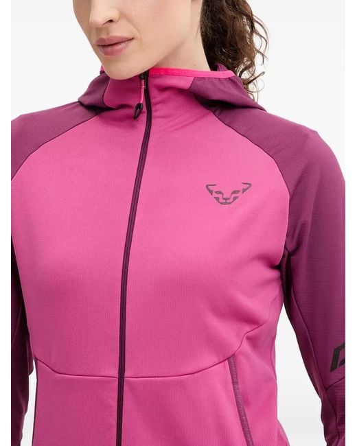 Dynafit Pink Transalper Light Polartec Logo-Print Hooded Jacket