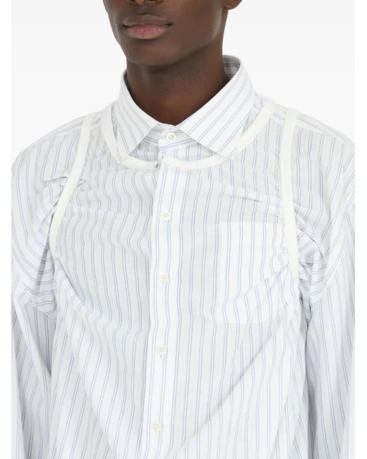 Maison Margiela White Stripe Tank Shirt for men