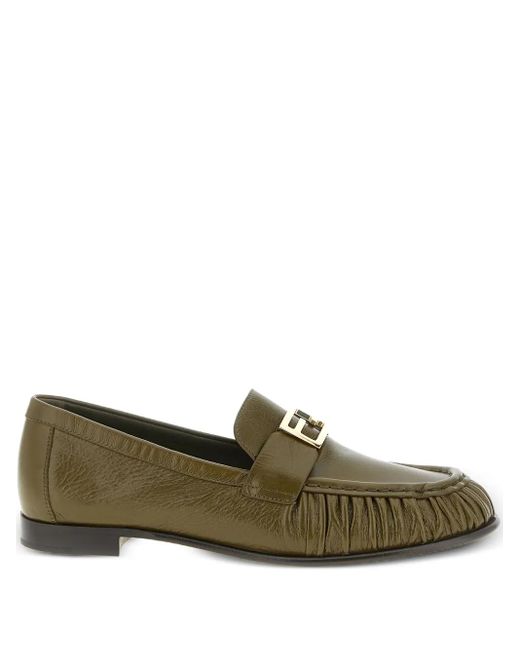 Fendi Green Baguette Loafer