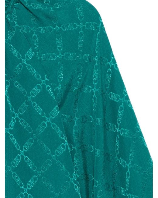 Michael Kors Green Monogram Blouse