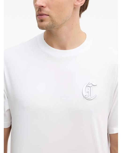 Just Cavalli White Cotton T-Shirt for men