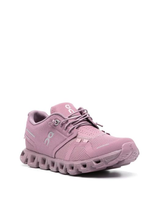 On Shoes Purple Cloud 5 Debossed-Logo Sneakers