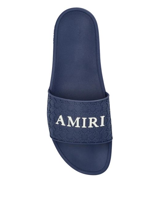 Amiri Blue Ma Quad Pool Slides for men