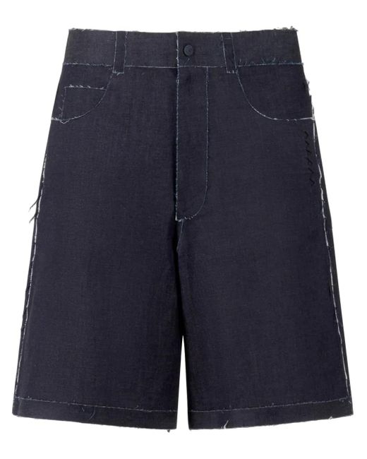 Marni Blue High-Waisted Denim Shorts for men