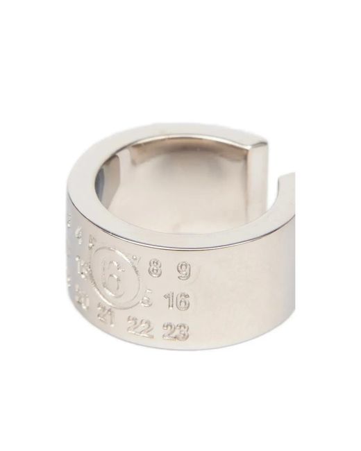 MM6 by Maison Margiela White Numeric Ear Cuff