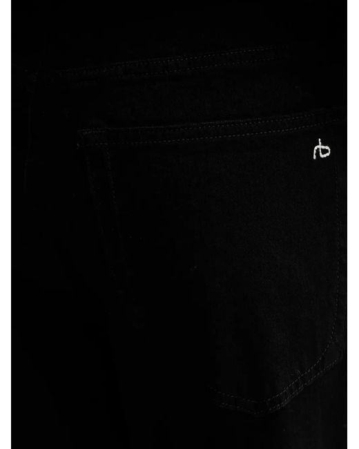 Rag & Bone Straight Jeans in het Black voor heren