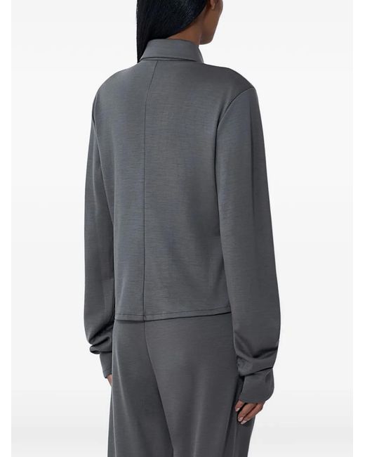 Rier Gray Button-Down Long-Sleeved Shirt