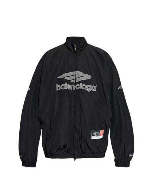 Balenciaga Black Jacket With Stand-Up Collar for men