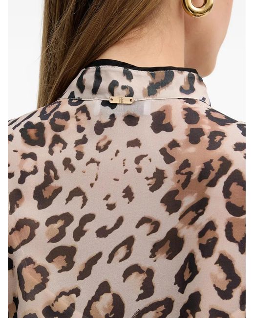 Fracomina Mini-Jurk Met Dierenprint in het Natural
