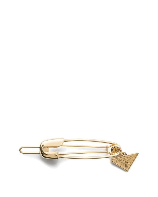 Prada Metallic Metal Hair Clip