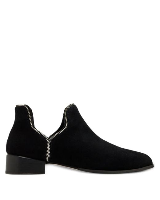 Senso Black Zip-Detail Suede Boots