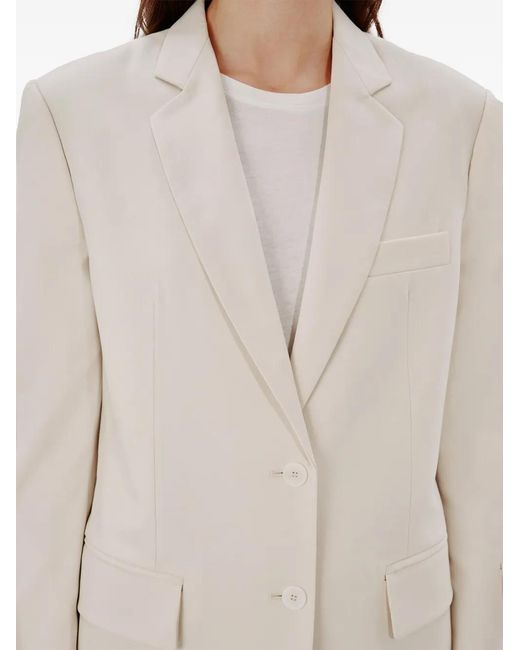 Another Tomorrow Natural Oversized Single-Breasted Blazer